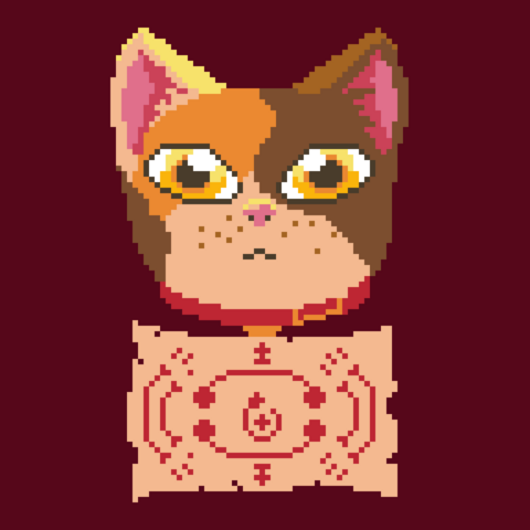 pixel art of Demon Slayer character