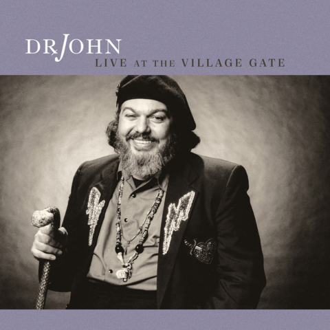 Album's front cover with B&W photo of Dr John