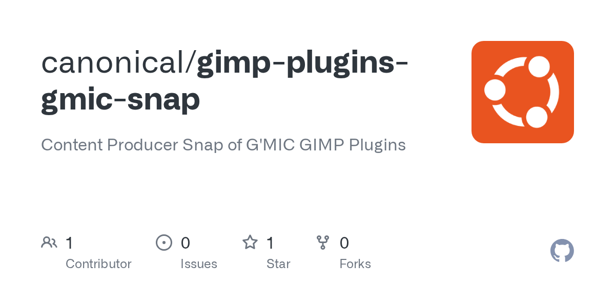 Content Producer Snap of G'MIC GIMP Plugins. Contribute to canonical/gimp-plugins-gmic-snap development by creating an account on GitHub.